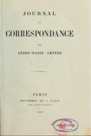 Œ1V- AMPERE - Journal de Correspondance