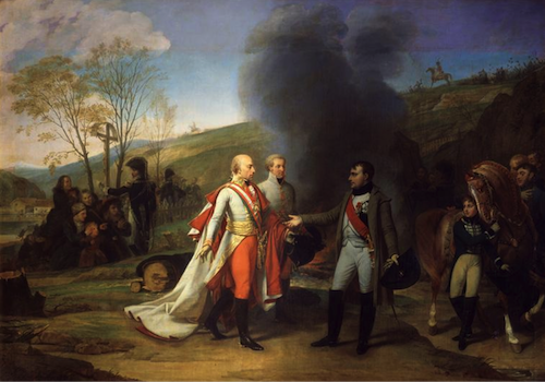 BC3CA-Austerlitz-Entrevue de Napoléon 1er et de François II après la bataille d'Austerlitz, le 4 décembre 1805-Antoine Jean Gros) Chateau de Versailles