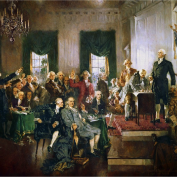 EVT11H- George Washington-Scene at the Signing of the Constitution of the United States n-W
